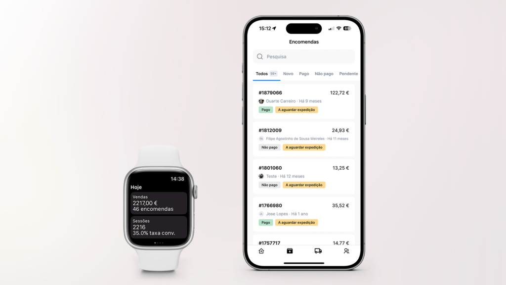 app Shopkit para iPhone e Apple Watch