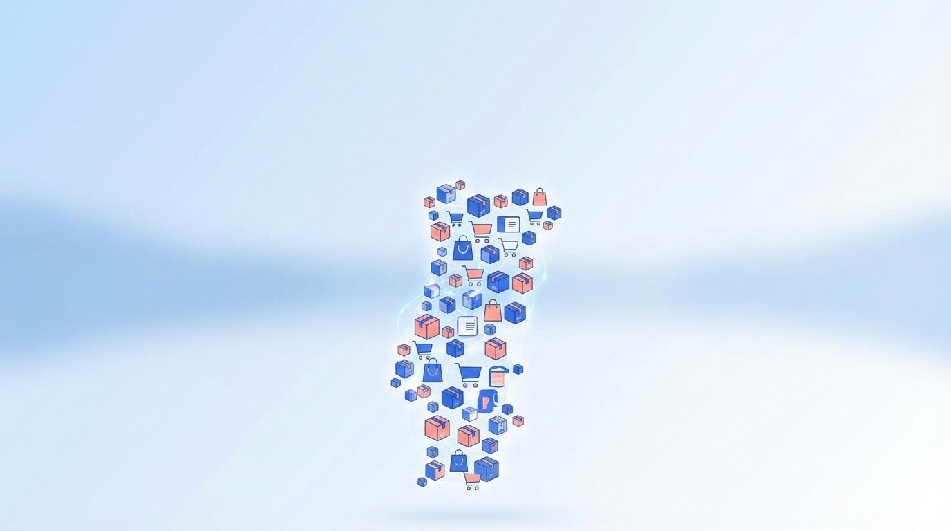 Ilustração editorial sobre tendências do e-commerce em Portugal para 2026