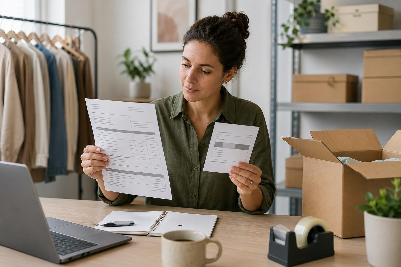 Comparação entre uma folha completa de encomenda e uma folha compacta de preparação