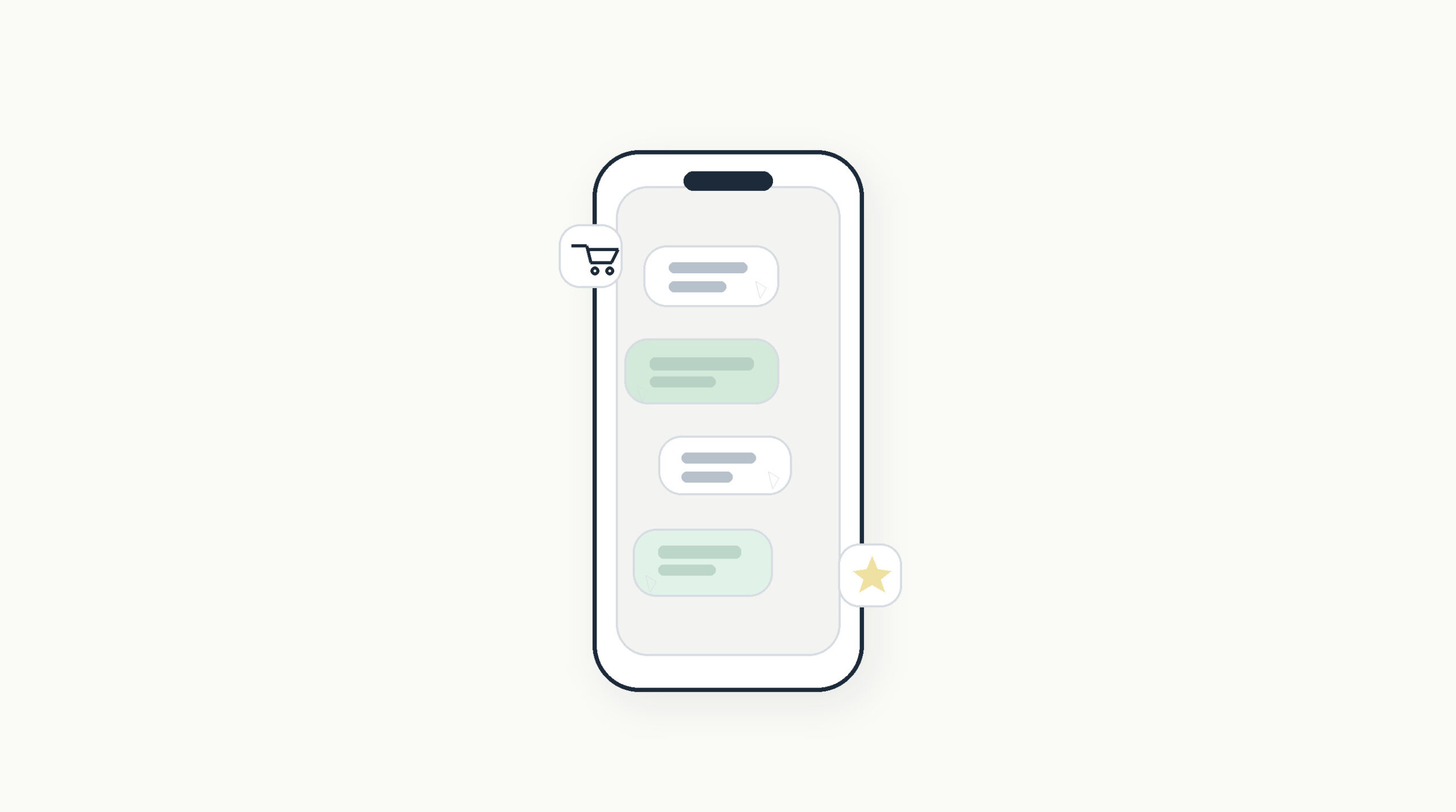 Ilustração editorial sobre WhatsApp Business na jornada de compra de uma loja online