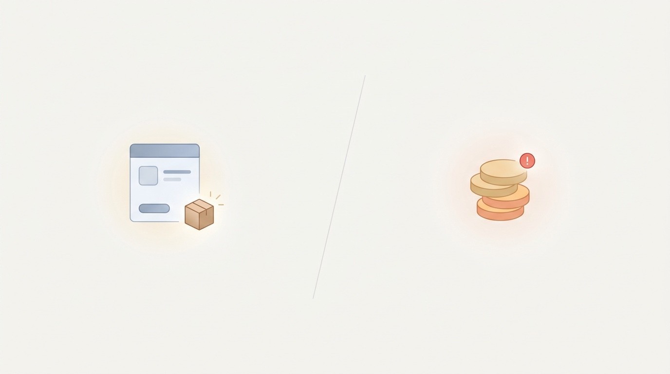 Ilustração editorial sobre faturação e lucro numa loja online
